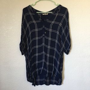 Navy Ladies Cut Lightweight Flannel
